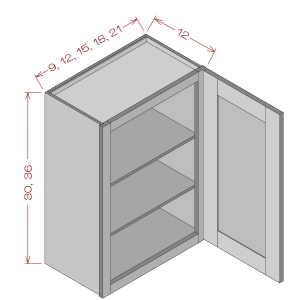 30'' Height Single Door Wall Cabinet