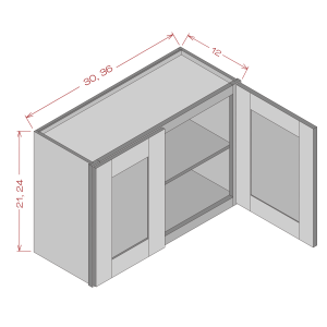 24'' Height Bridge Wall Cabinet