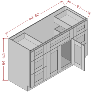 Single Sink Vanity Combo Cabinet