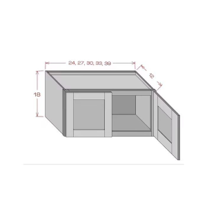 18'' Height Double Door Bridge Wall Cabinet