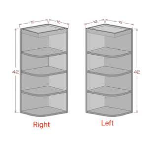 42'' Height 12'' Wide Wall End Shelf