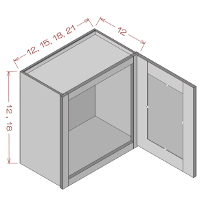 12'' Height Single Door Bridge Wall Hybrid Cabinet