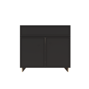 Urban Slim Black Shaker, Painted Finish Base Cabinet W24