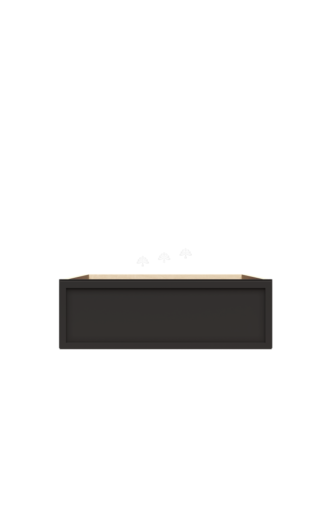 Urban Slim Black Shaker, Painted Finish Base Kitchen-Size Drawer W24