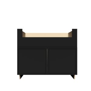 Urban Slim Black Shaker, Painted Finish Farm Sink Base W36