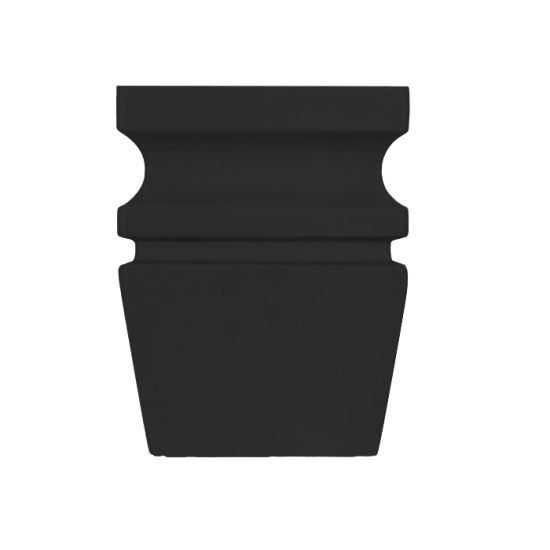 Urban Slim Black Shaker, Painted Black Furniture Foot W3 1/2