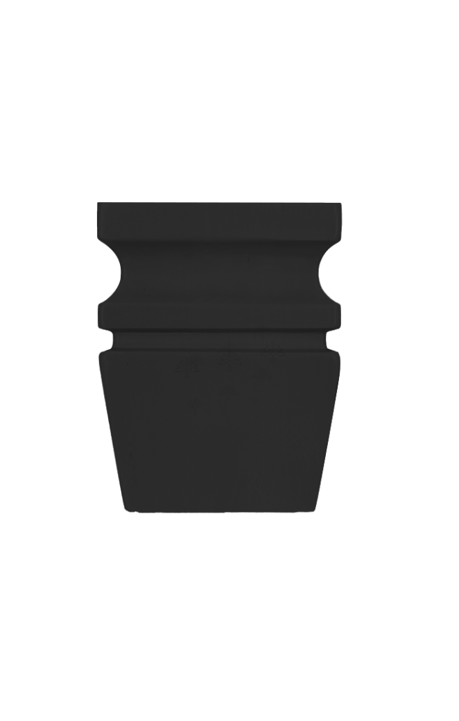 Urban Slim Black Shaker, Painted Black Furniture Foot W3 1/2