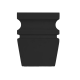 Urban Slim Black Shaker, Painted Black Furniture Foot W3 1/2