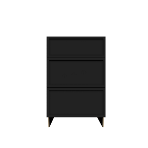 Urban Slim Black Shaker, Painted Finish Tall Vanity Drawer Base Cabinet W12