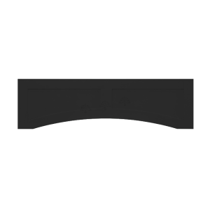 Urban Slim Black Shaker, Painted Black Recessed Valance W48