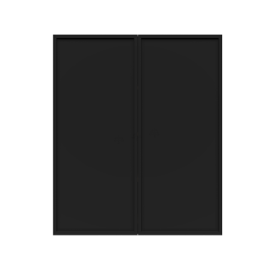Urban Slim Black Shaker, Painted Finish Wall Cabinet W24