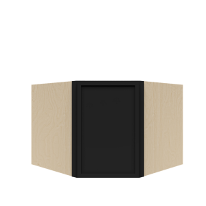 Urban Slim Black Shaker, Painted Finish Wall Diagonal Corner Cabinet W24