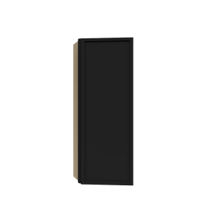 Urban Slim Black Shaker, Painted Finish Wall End Angle Cabinet W12