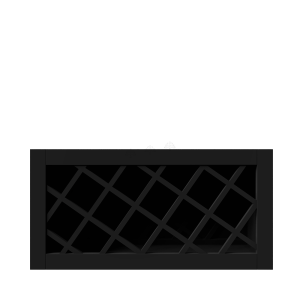 Urban Slim Black Shaker, Painted Finish Wall Wine Rack Cabinet W30