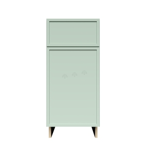 Urban Slim Minty Green Shaker, Painted Finish Base Cabinet W18