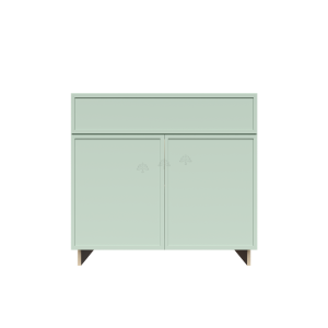 Urban Slim Minty Green Shaker, Painted Finish Base Cabinet W24