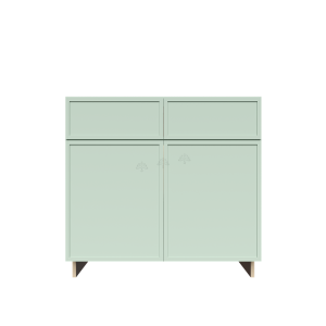 Urban Slim Minty Green Shaker, Painted Finish Base Cabinet W42