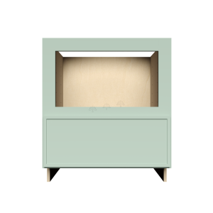 Urban Slim Minty Green Shaker, Painted Finish Base Microwave Drawer Cabinet W30