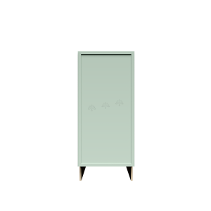 Urban Slim Minty Green Shaker, Painted Finish Base Spice Rack Cabinet W09