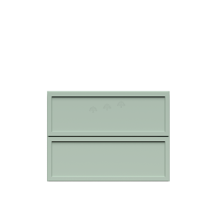 Urban Slim Minty Green Shaker, Painted Finish Counter Top Drawers W18