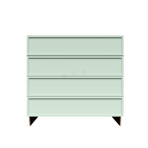 Urban Slim Minty Green Shaker, Painted Finish Drawer Base Cabinet W36