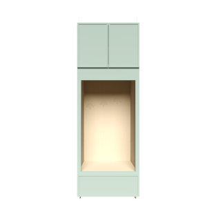 Urban Slim Minty Green Shaker, Painted Finish Double Oven Cabinet W33