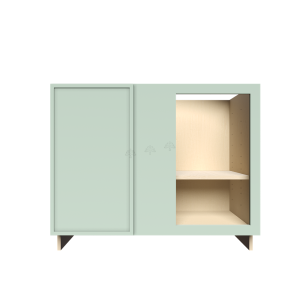 Urban Slim Minty Green Shaker, Painted Finish Full Height Blind Base Cabinet W42