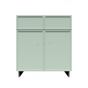 Urban Slim Minty Green Shaker, Painted Finish Sink Base Cabinet W42