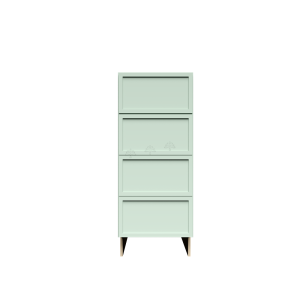 Urban Slim Minty Green Shaker, Painted Finish Tall Vanity Drawer Base Cabinet W15