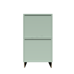 Urban Slim Minty Green Shaker, Painted Finish Tall Vanity Drawer Base Cabinet W21