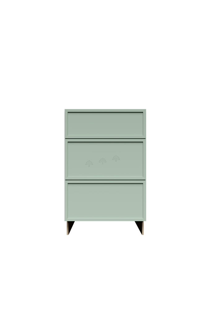 Urban Slim Minty Green Shaker, Painted Finish Tall Vanity Drawer Base Cabinet W21