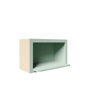 Urban Slim Minty Green Shaker, Painted Finish Wall Microwave Shelf Cabinet W30