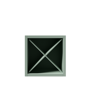 Urban Slim Minty Green Shaker, Painted Finish Wall Wine Rack X Cabinet W24