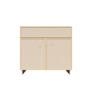 Urban Slim Natural Shaker, Natural Finish with Clear Coat Base Cabinet W30