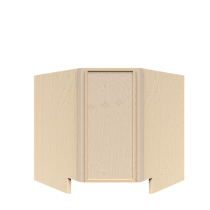 Urban Slim Natural Shaker, Natural Finish with Clear Coat Base Diagonal Cabinet W36