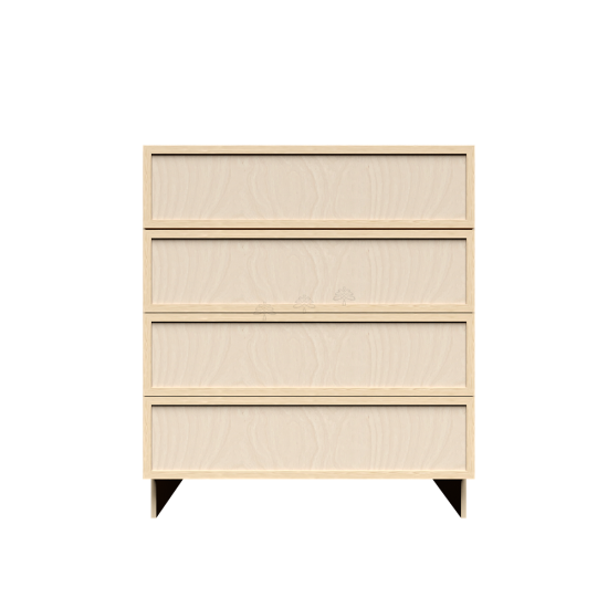 Urban Slim Natural Shaker, Natural Finish with Clear Coat Drawer Base Cabinet W27