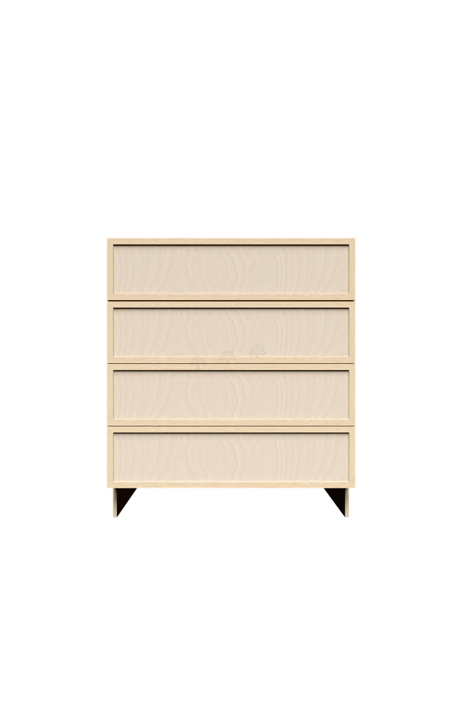 Urban Slim Natural Shaker, Natural Finish with Clear Coat Drawer Base Cabinet W27