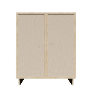 Urban Slim Natural Shaker, Natural Finish with Clear Coat Full Height Base Cabinet W24