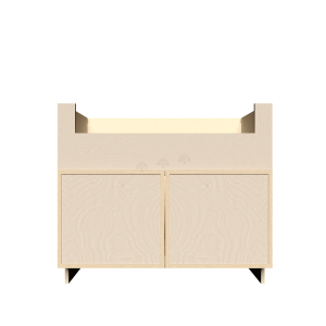 Urban Slim Natural Shaker, Natural Finish with Clear Coat Farm Sink Base W36