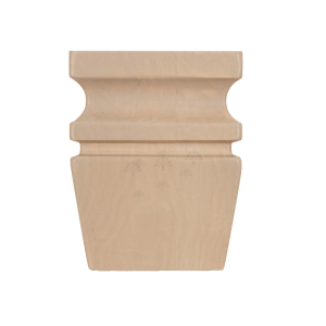 Urban Slim Natural Shaker, Natural Finish with Clear Coat Furniture Foot W3 1/2