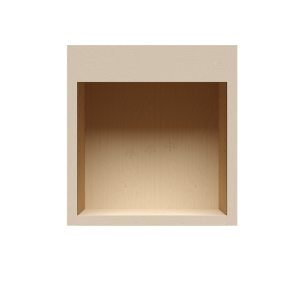 Urban Slim Natural Shaker, Natural Finish with Clear Coat Single Oven Cabinet Section W33