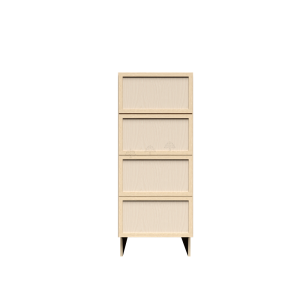 Urban Slim Natural Shaker, Natural Finish with Clear Coat Tall Vanity Drawer Base Cabinet W12