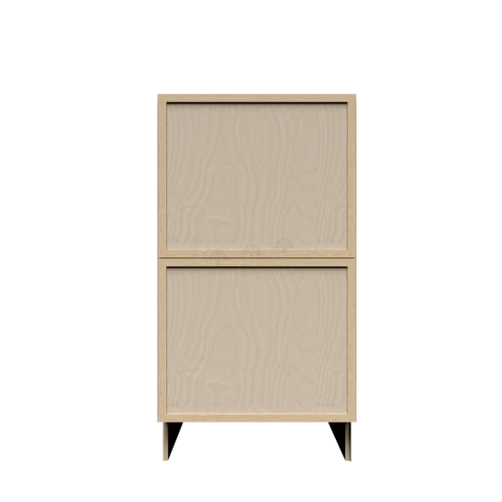Urban Slim Natural Shaker, Natural Finish with Clear Coat Tall Vanity Drawer Base Cabinet W15