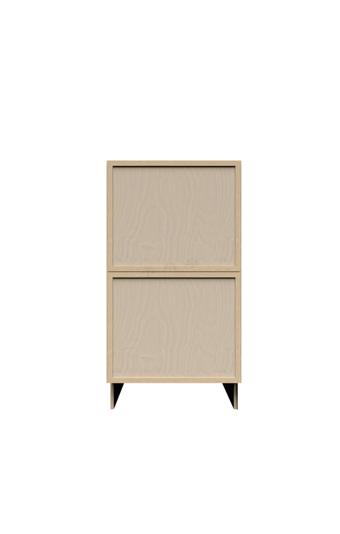 Urban Slim Natural Shaker, Natural Finish with Clear Coat Tall Vanity Drawer Base Cabinet W15