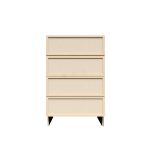 Urban Slim Natural Shaker, Natural Finish with Clear Coat Tall Vanity Drawer Base Cabinet W18