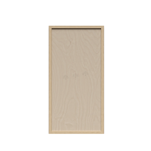Urban Slim Natural Shaker, Natural Finish with Clear Coat Wall Cabinet W12