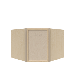 Urban Slim Natural Shaker, Natural Finish with Clear Coat Wall Diagonal Corner Cabinet W24