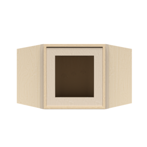 Urban Slim Natural Shaker, Natural Finish with Clear Coat Wall Diagonal Mullion Door Cabinet W24