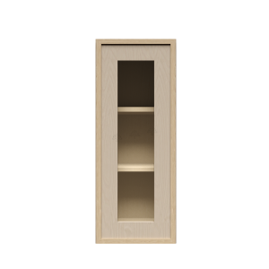 Urban Slim Natural Shaker, Natural Finish with Clear Coat Wall Mullion Door Cabinet W21