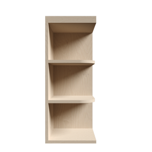 Urban Slim Natural Shaker, Natural Finish with Clear Coat Wall Open End Shelf W12